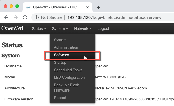 OpenWrt Software