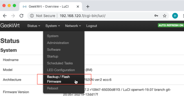 OpenWrt Backup / Flash