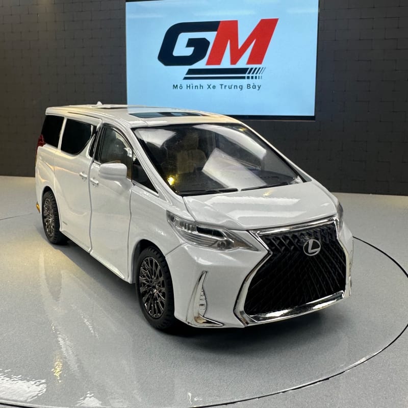 Mô hình xe Lexus LM300h LM300h tỷ lệ 1:24 GM - Xe đúc hợp kim mở full cửa lùa có đèn âm thanh quà tặng cao cấp