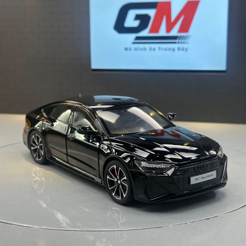 GM - Mô hình xe Audi RS7 Sportback tỉ lệ 1:24 - Đúc hợp kim mở full cửa có đèn âm thanh trưng bày cao cấp