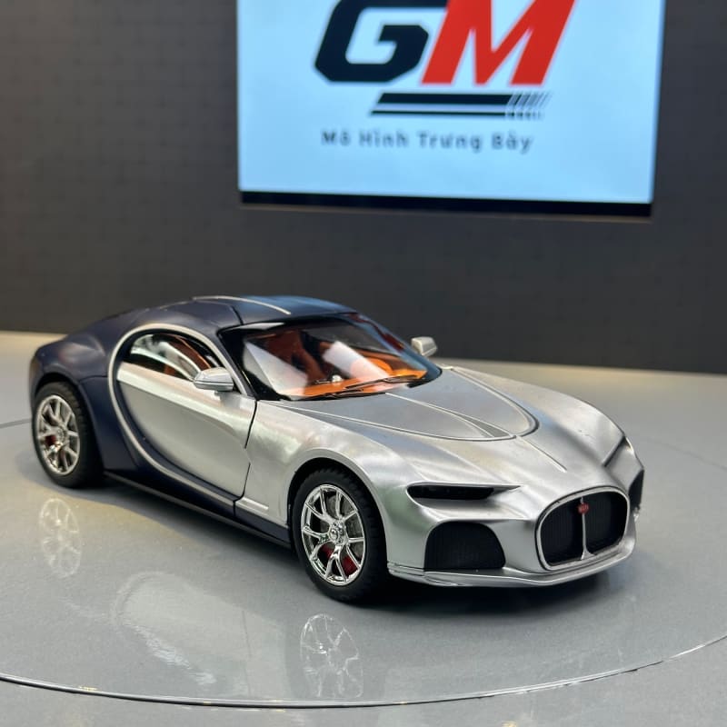 GM - Mô hình xe Bugatti Tourbillon tỉ lệ 1:24 - Đúc hợp kim, cửa cánh chim mở full có đèn âm thanh trưng bày cao cấp