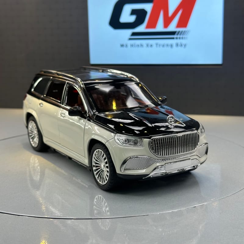 GM - Mô hình xe Mercedes-Maybach GLS 600 tỉ lệ 1:24 - Đúc hợp kim mở full 6 cửa có đèn âm thanh trưng bày cao cấp