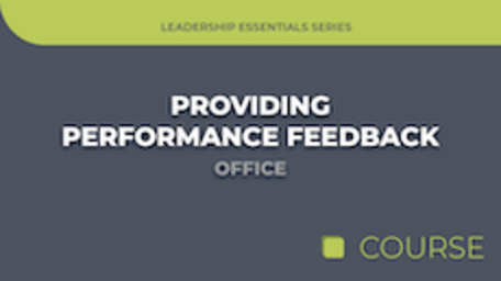 Providing Performance Feedback