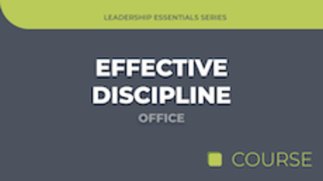 Effective Discipline