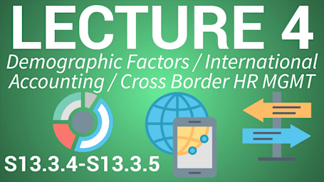 International Business for Managers - Lecture 4 - Demographic Factors / Intenational Accounting / Cross Border HR MGMT