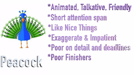 1 Minute Peacock Personality Type