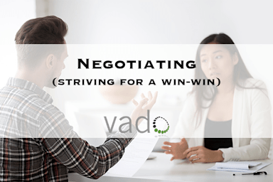 Negotiating (striving for a win-win)