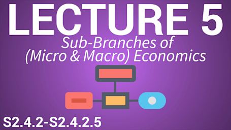 Applied Economics for Managers - Lecture 5: Sub-Branches of (Micro & Macro) Economics