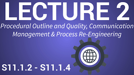 Operations Management 2 - Process Mapping & Supply Chain - Lecture 2: Procedural Outline and Quality, Communication Management & Process Re-Engineering