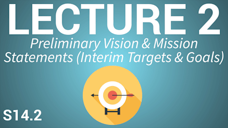 Strategic Business Planning - Lecture 2: Preliminary Vision & Mission Statements (Interim Targets & Goals)