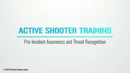 Pre-Incident Awareness and Threat Recognition