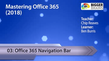 Mastering Office 365 2018: Office 365 Navigation Bar