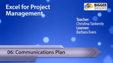 Excel for Project Management 06: Communications Plan