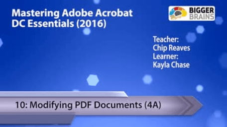 Acrobat DC 2016 - Modifying PDF Documents