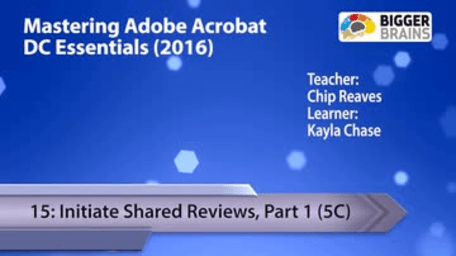 Acrobat DC 2016 - Initiate Shared Reviews: Part 1