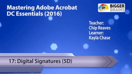 Acrobat DC 2016 - Digital Signatures