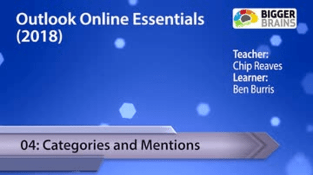 Outlook Online Essentials (2018) 04: Categories and Mentions