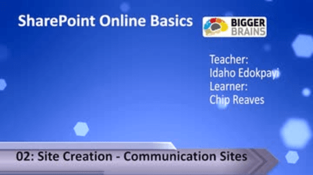 SharePoint Online Basics 02: Site Creation - Communication Sites