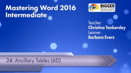 Word 2016 Intermediate: Ancillary Tables