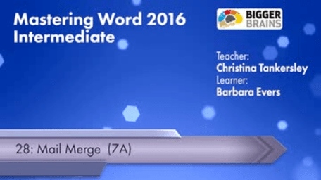 Word 2016 Intermediate: Mail Merge