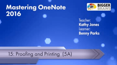 OneNote 2016: Proofing and Printing