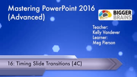 Mastering PowerPoint 2016: Advanced - Timing Slide Transitions