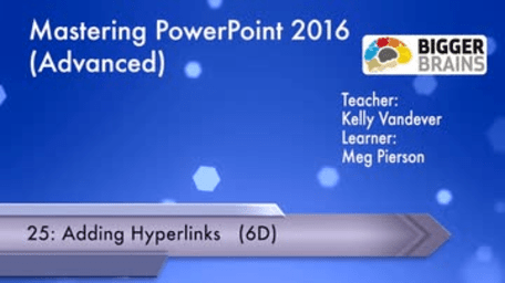 Mastering PowerPoint 2016: Advanced - Adding Hyperlinks