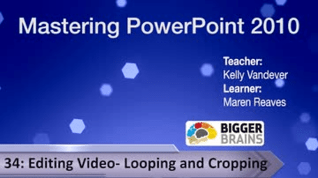 Mastering PowerPoint 2010: Editing Video: Looping and Cropping