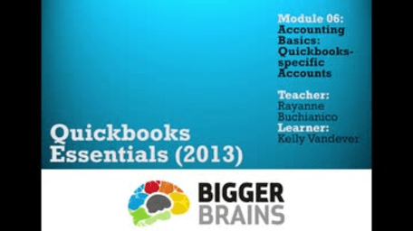 Quickbooks 2013: Essentials: Accounting Basics: Specific Accounts