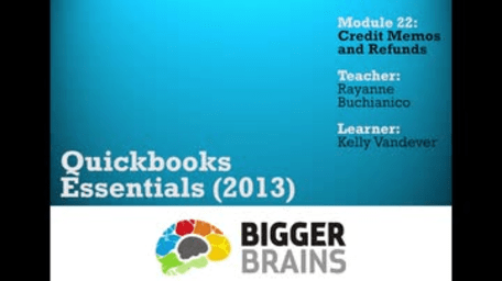 Quickbooks 2013: Essentials: Credit, Memos, and Refunds