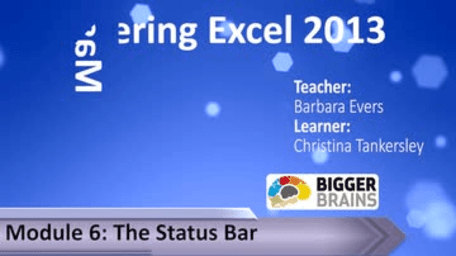 Mastering Excel 2013: The Status Bar