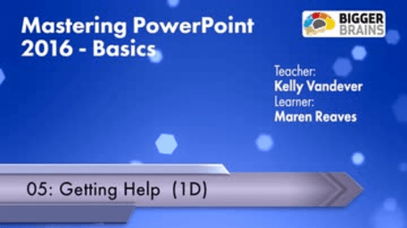 Mastering Powerpoint 2016: Getting Help