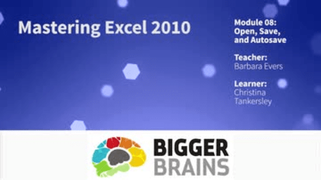 Mastering Excel 2010: Open, Save, and Autosave