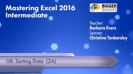 Mastering Excel 2016 Intermediate: Sorting Data