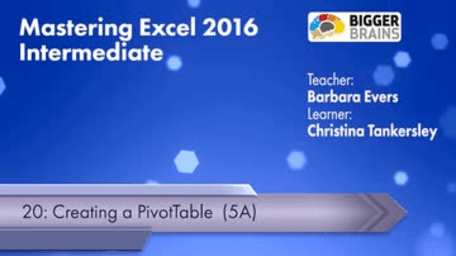 Mastering Excel 2016 Intermediate: Creating a PivotTable