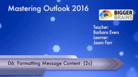 Mastering Outlook 2016: Formatting Message Content