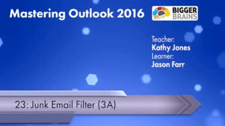 Mastering Outlook 2016: Junk Email Filter