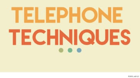 Telephone Techniques: Taking Calls