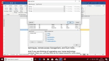 Word Office 365: Creating Bulk Mailings