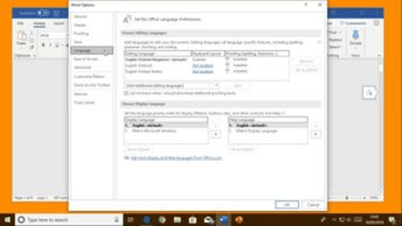 Word Office 365: Configuring the Application