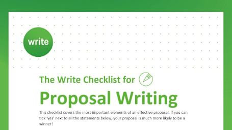 Write Checklist for Proposal Writing