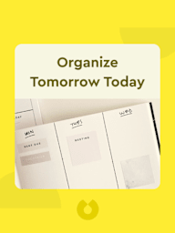 Organize Tomorrow Today