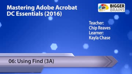 Acrobat DC 2016 - Using Find