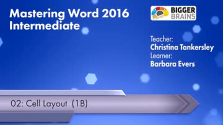 Word 2016 Intermediate: Cell Layout
