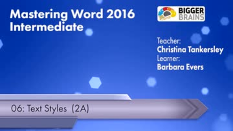 Word 2016 Intermediate: Text Styles