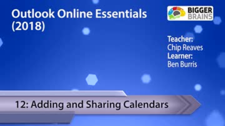 Outlook Online Essentials (2018) 12: Adding and Sharing Calendars