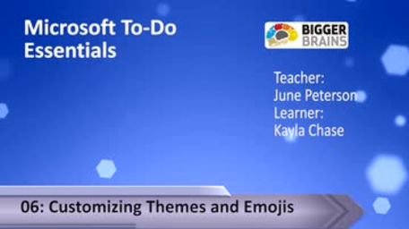 Microsoft To-Do Essentials 06: Customizing Themes and Emojis