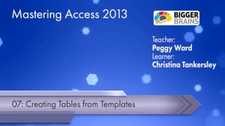 Mastering Access 2013: Creating Tables From Templates