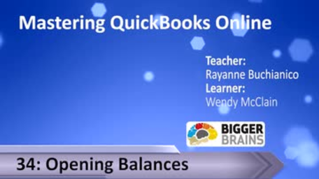Mastering Quickbooks Online: Opening Balances