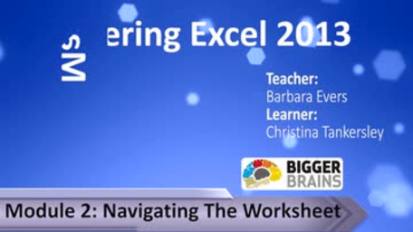 Mastering Excel 2013: Navigating The Worksheet